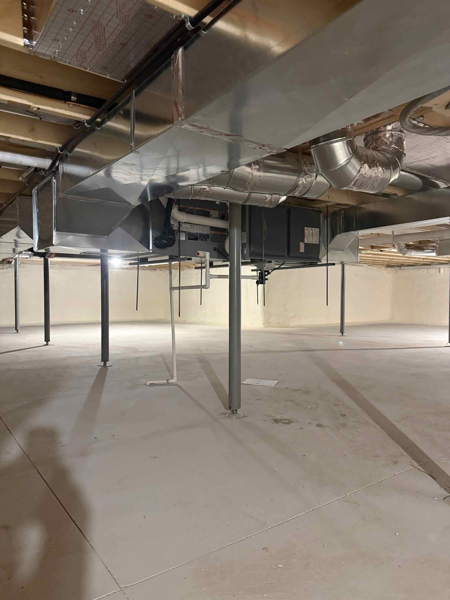 Finished crawl space encapsulation Canton Township project