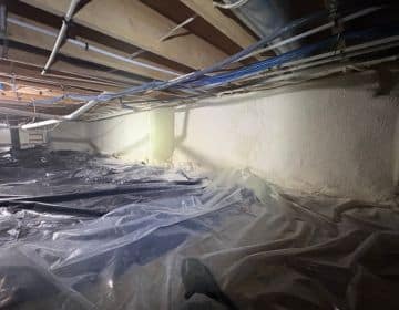 Crawl space vapor barrier installed for moisture control in Canton, MI.